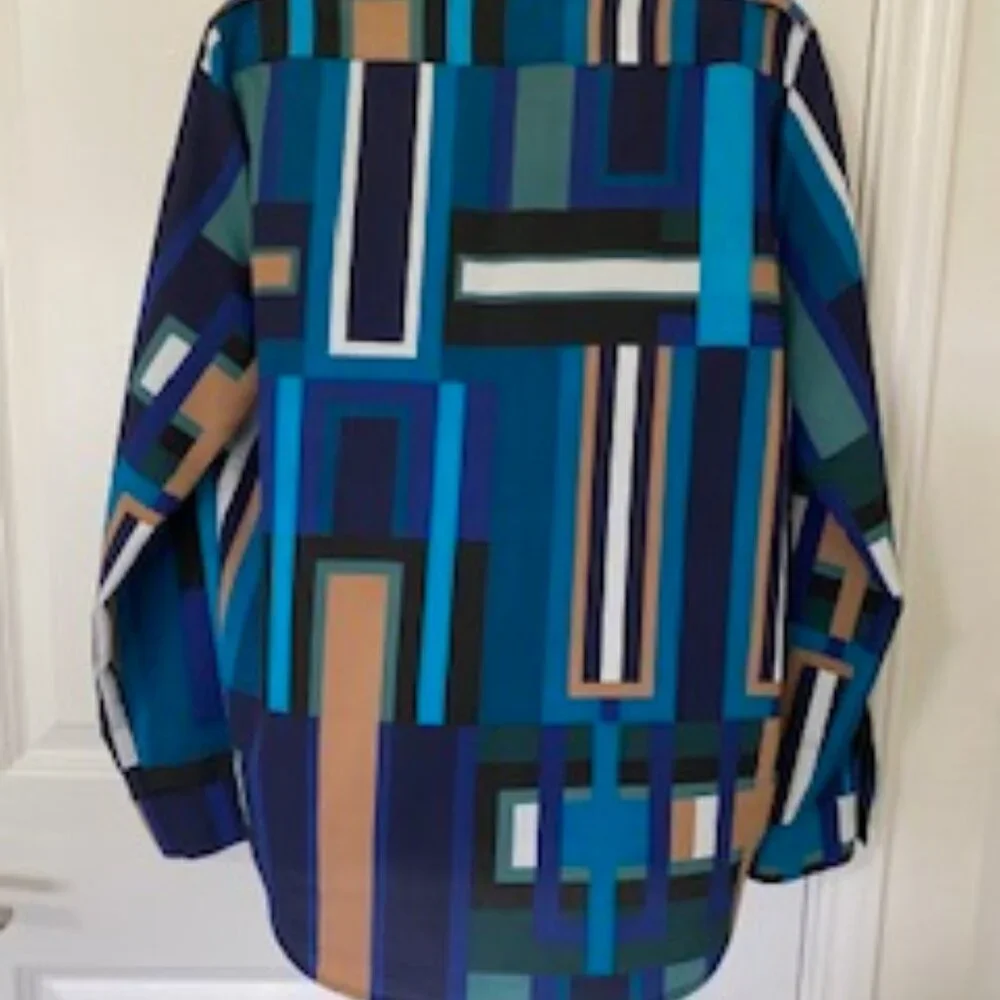 Calvin Klein Multiprint Dress Shirt - Size Large - Picture 3 of 3